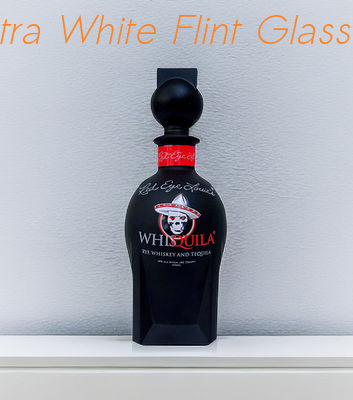 Harga yang pantas OEM 375ml Botol Kaca Tequila / Dilapisi Hitam / Sablon / Stopper kaca on line