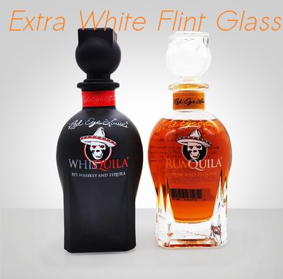Harga yang pantas 200ml Personalized Rectangular Liquor Bottle Lead Free Flint Glass Super White on line