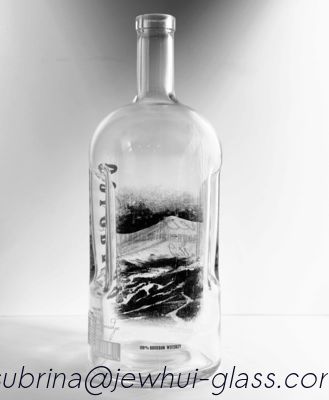 Beli Botol Rum Mewah Super Flint Aluminium Wooden Cork Square Glass Decanter online manufacture