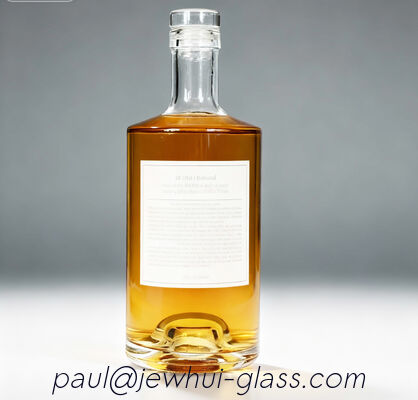 Kualitas  750ml Jersey  Whiskey  Glass Bottle -Customization, Super Flint Glass Bottle, American Rum pabrik