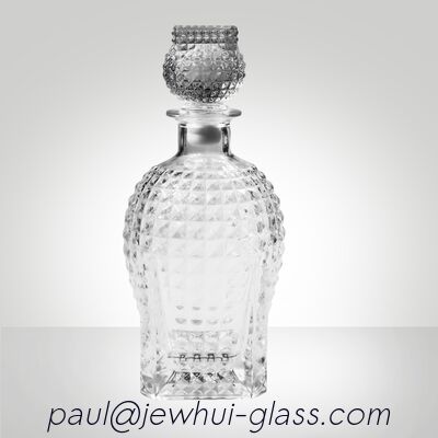 Beli Super Flint Diamond Cut Glass Decanter, XO, brendi, Vodka Liquor Gin Rum Tequila Whisky Brandy Spirits Botol Kaca Dengan Tutup Kaca Padat pembuatan online