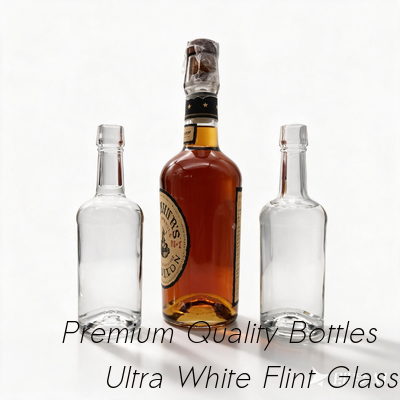 Beli Botol kaca wiski Mitch dengan gabus kayu. pembuatan online