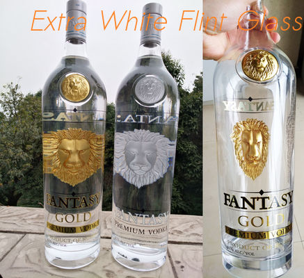 Beli 1750ml Botol Vodka Ekstra Besar Lapisan Parsial Sand Blasting Basis Tebal Berat online manufacture