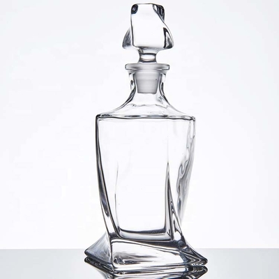Beli Clear Twist Liquor Decanter Bottle 750ml Liquor Glass Decanters Dengan Sumbat online manufacture