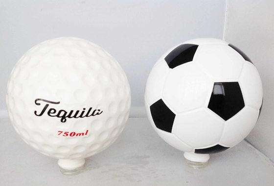Beli Soccer Ball Tequila Glass Bottle Dengan T Cork Screw Cap Full Coating Gradient Painting online manufacture