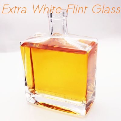 Beli Botol Kaca Wiski Flint 1200g 700ml 21.5mm Bore Dia Rectangular online manufacture