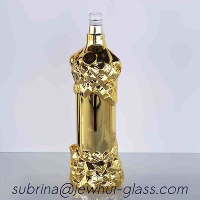 Beli Vodka Bourbon Luxury Spirits Botol Unik Golden Flint Wine Bottle pembuatan online