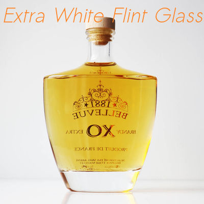 Harga yang pantas 0.7L 0.5L Brandy Glass Bottle 900g Crystal White Hot Stamping on line