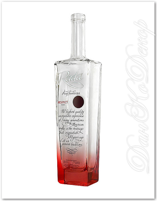 Harga yang pantas 750ml Botol Rum Mewah Bentuk Bulat Dengan Label Logam Botol Kaca Rum on line