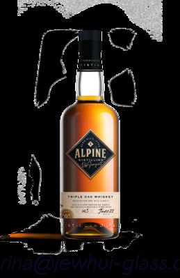 Harga yang pantas 750ml Apline Whiskey  Glass Bottle -Customization, Super Flint Glass Bottle, American Rum on line