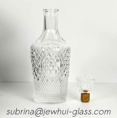 Harga yang pantas Tutup Kaca Kristal Botol Brandy Kaca Botol Decanter Kaca Elektroplating Emas on line