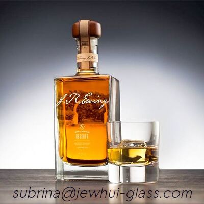 Harga yang pantas 750 ml atau 700 ml botol kaca kubik SGS FDA on line