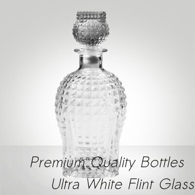 Harga yang pantas Super Flint Diamond Cut Glass Decanter, XO, brendi, Vodka Liquor Gin Rum Tequila Whisky Brandy Spirits Botol Kaca Dengan Tutup Kaca Padat on line