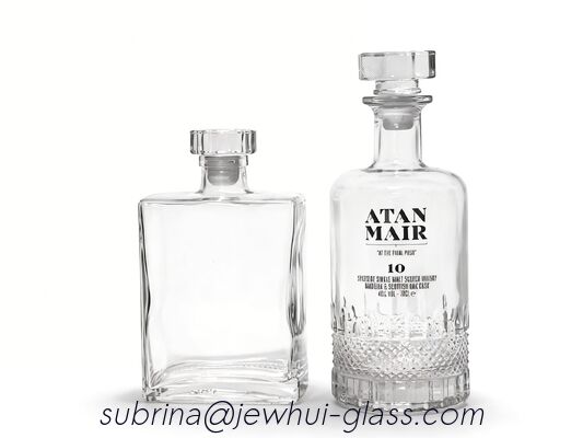 Harga yang pantas BOTOL BESAR 700ML/Botol Spirit Bening dengan Tutup Kaca Flint Murni Padat Cocok untuk Kemasan Vodka Gin Rum Tequila Wiski Brandy dan Minuman Keras on line