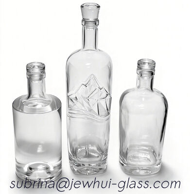 Harga yang pantas 700ml Botol Minuman Kaca Bening/Botol Kaca Wiski on line