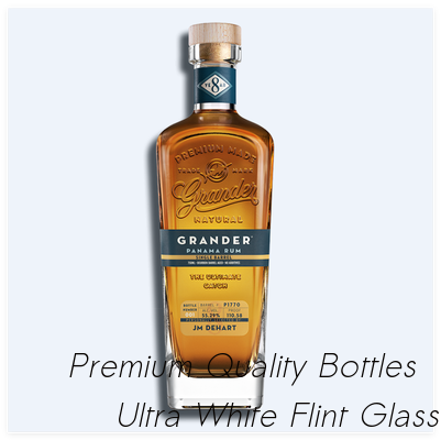 Harga yang pantas Debossing Embossing Lettering Botol Kaca Bulat SGS FDA on line