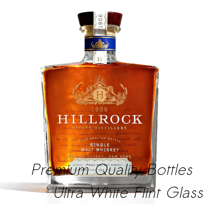 Harga yang pantas 500ml/ 700ml Botol Kaca Kosong Xo, Brandy, Whisky Extra White Flint Botol yang Disesuaikan on line
