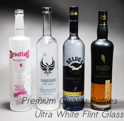 Harga yang pantas 200ml 500ml 1750ml Botol Spirits Kaca Ukiran Tulis 209 Botol Kaca Gin on line