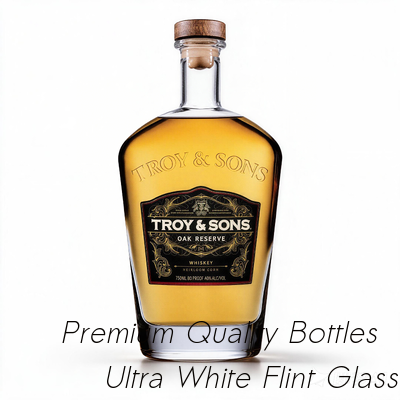 Harga yang pantas Cork Sealing Tory Sons 500ML Glass Spirit Bottle, Permukaan Stiker Timbul on line
