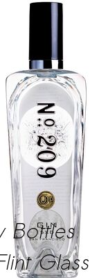 Harga yang pantas 200ml 500ml 1750ml Botol Kaca Roh Huruf Timbul 209 Botol Kaca Gin on line